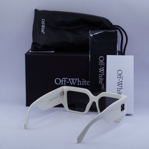 Off-White OERI148 DOVER 0107 Square Sunglasses – White\\ Grey main image 6